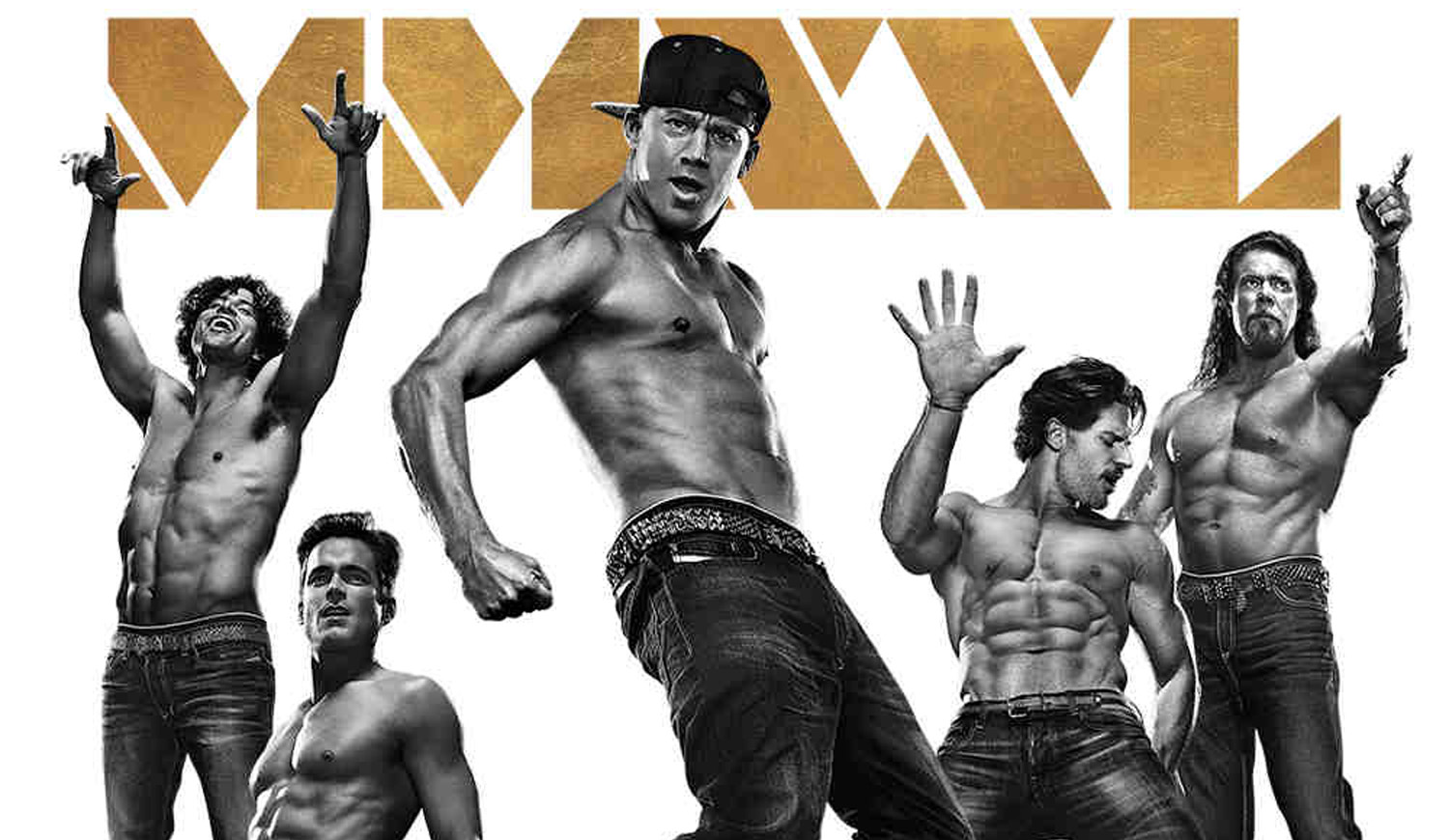 Stylized black & white banners for ‘Magic Mike XXL’